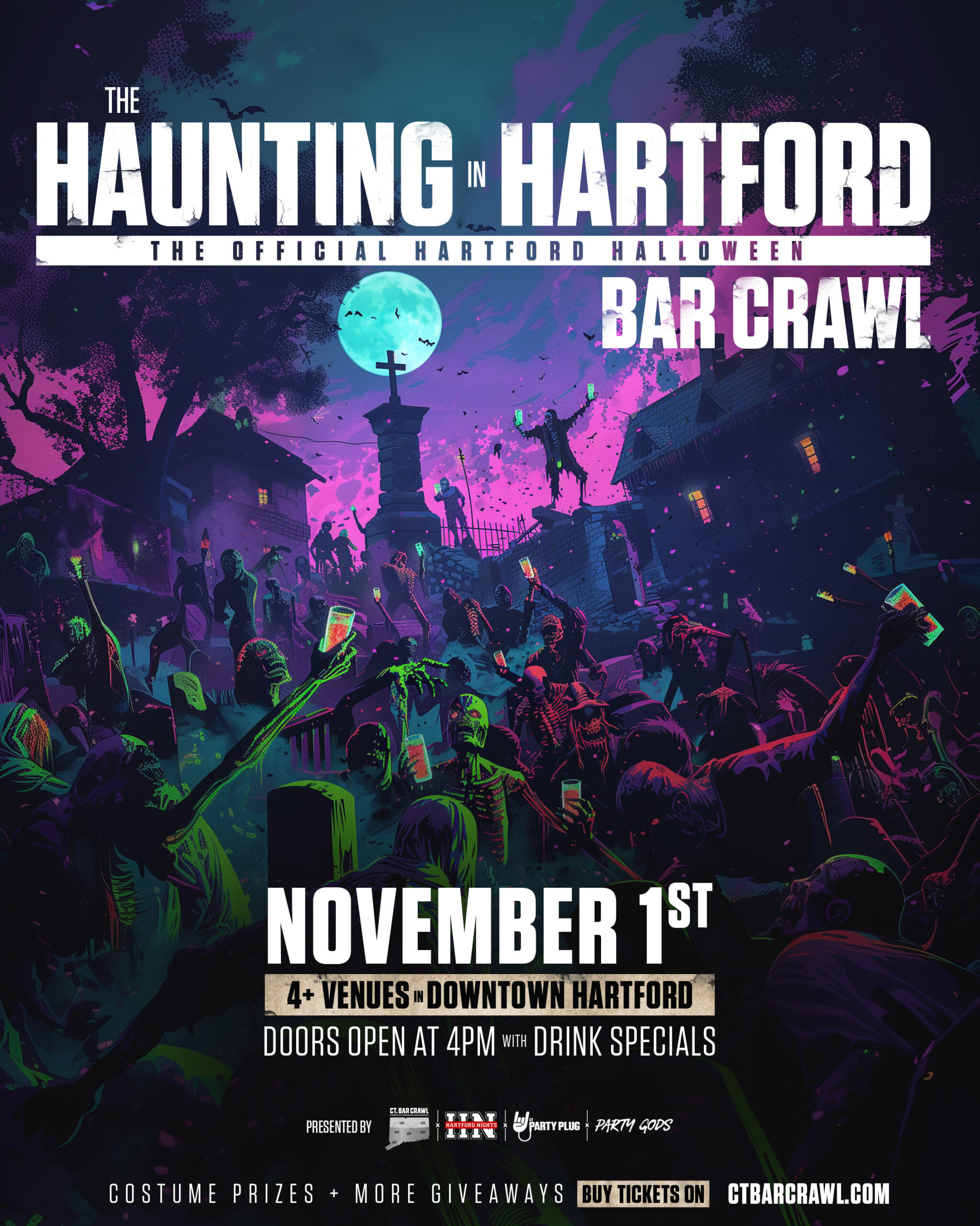 Haunting In Hartford (Official Halloween Bar Crawl) – November 1st – Hartford, CT